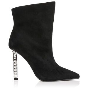 Aqua Perin Elegant Black Suede Ankle Boots sz 6 nwb